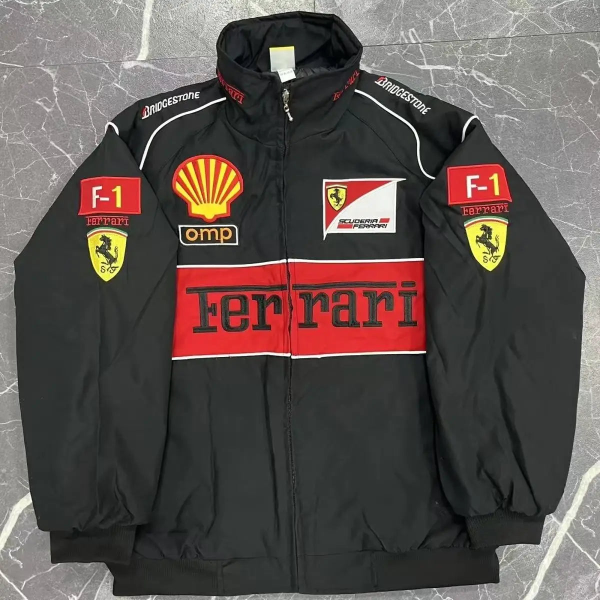 High-Quality F1 Racing Embroidered Jacket Locomotive Riding Jacket Couple Coat for  F430 488 Stradale Roma F8 Spider SF90