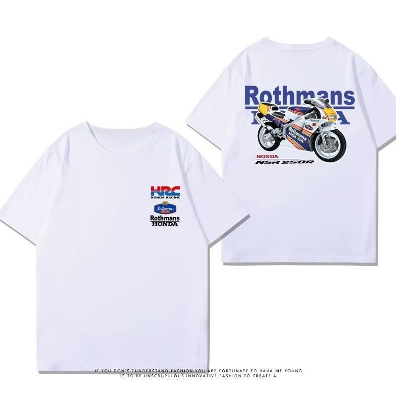 NSR250R-KV3 Classic Two-Stroke Nostalgic Motorcycle Memory Cotton Round-Neck Casual Short-Sleeved T-Shirt