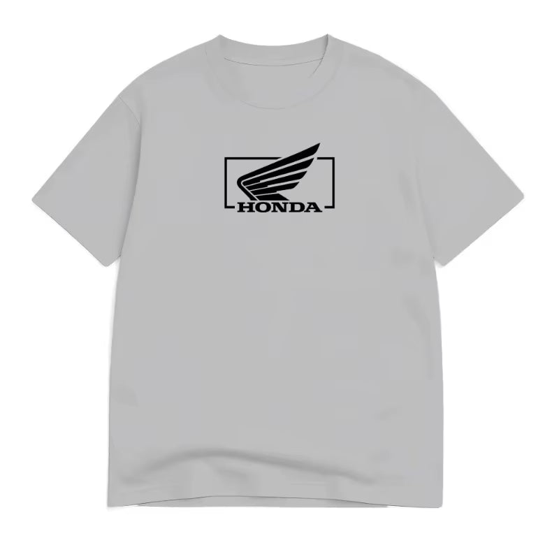 Retro Motorcycle Series Printed Loose Neck Short Sleeve Hip Hop New Top  Non-Winged Motorcycle T-Shirt Racing Men'S T-Shirt