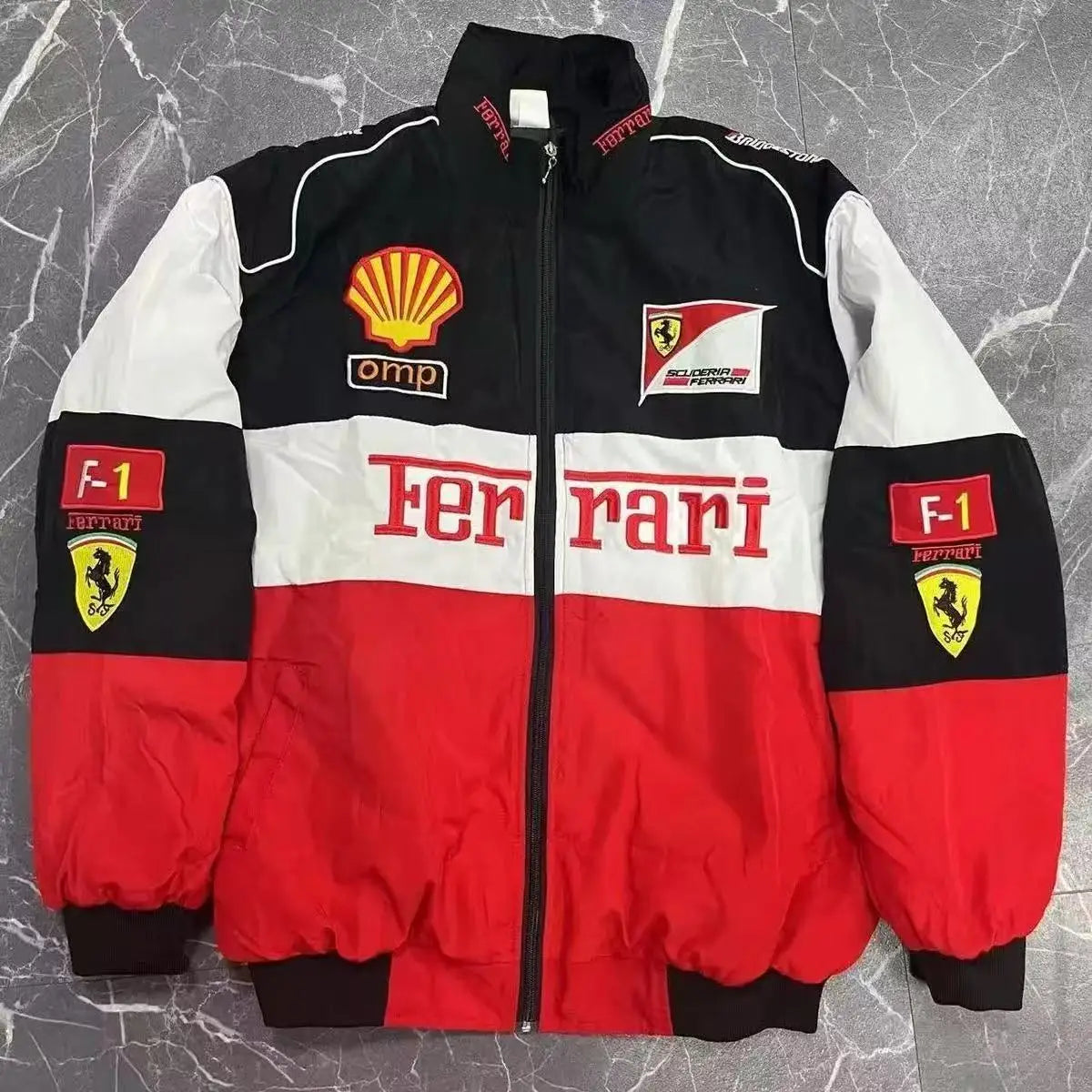 High-Quality F1 Racing Embroidered Jacket Locomotive Riding Jacket Couple Coat for  F430 488 Stradale Roma F8 Spider SF90