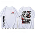 Civic Motorcycle Short-Sleeved Classic Modified Car Culture JDM Car Racing Fan T-Shirt Club Men'S Top