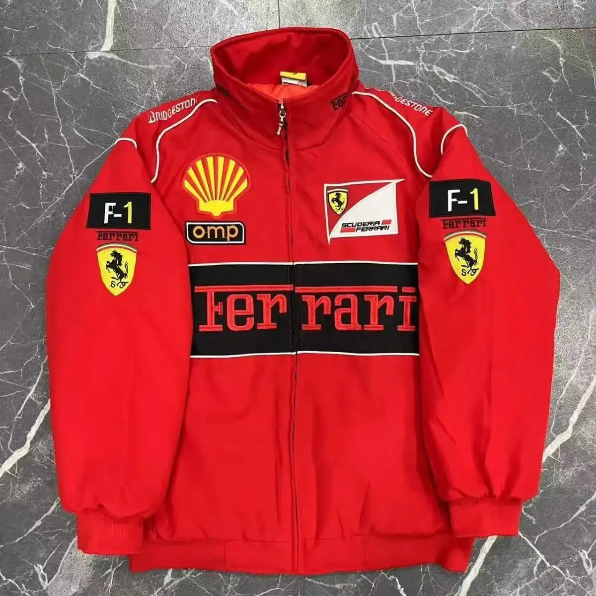 High-Quality F1 Racing Embroidered Jacket Locomotive Riding Jacket Couple Coat for  F430 488 Stradale Roma F8 Spider SF90