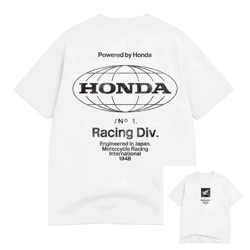 Retro Motorcycle Series Printed Loose Neck Short Sleeve Hip Hop New Top  Non-Winged Motorcycle T-Shirt Racing Men'S T-Shirt