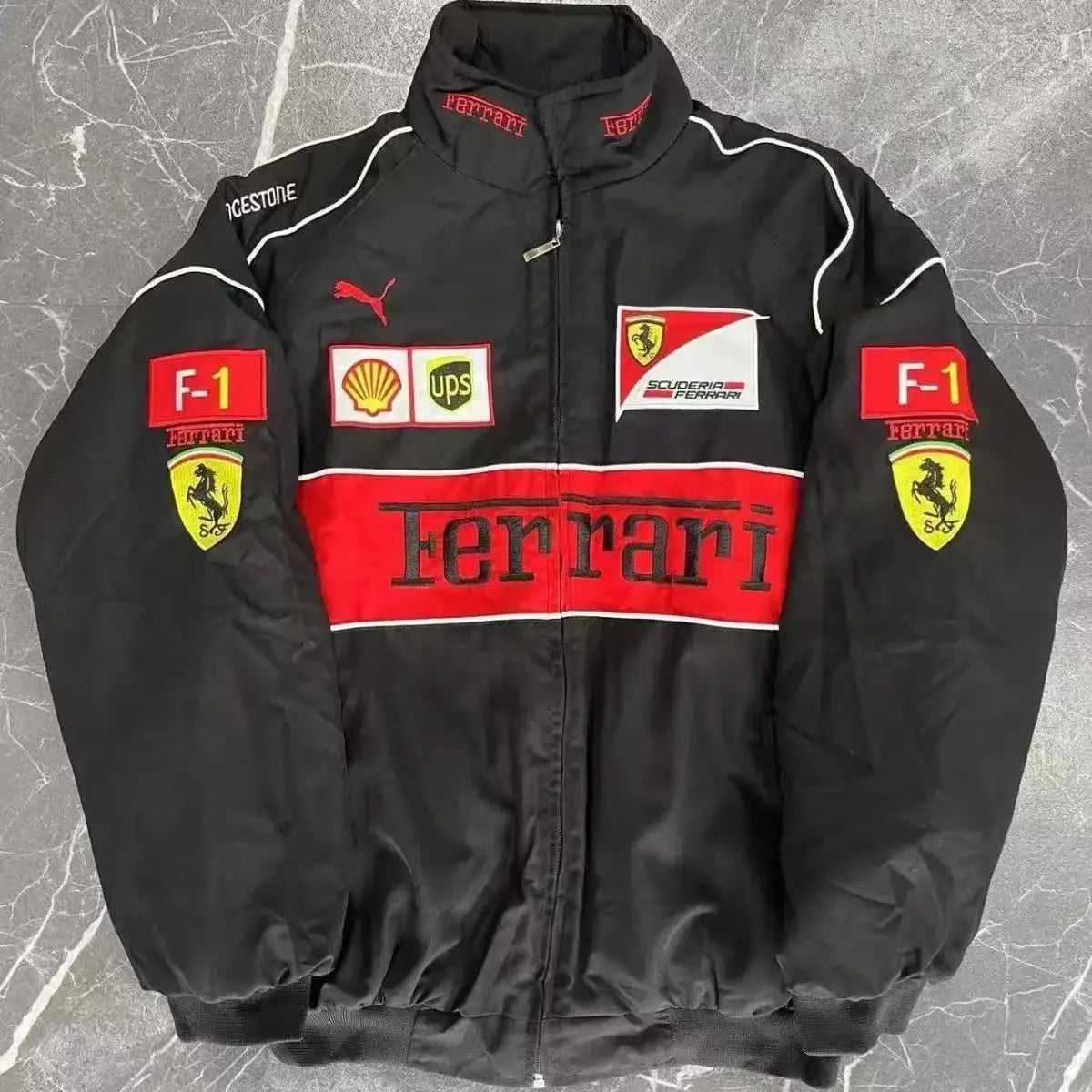 High-Quality F1 Racing Embroidered Jacket Locomotive Riding Jacket Couple Coat for  F430 488 Stradale Roma F8 Spider SF90