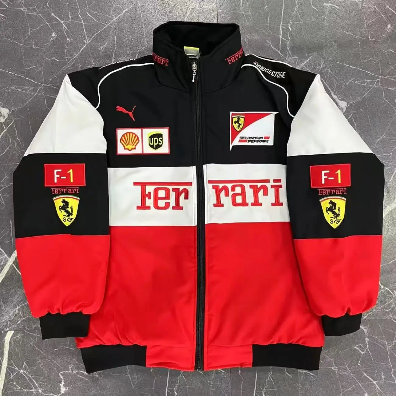 High-Quality F1 Racing Embroidered Jacket Locomotive Riding Jacket Couple Coat for  F430 488 Stradale Roma F8 Spider SF90