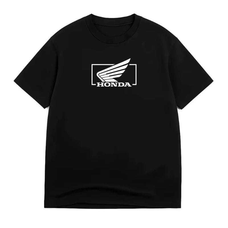 Retro Motorcycle Series Printed Loose Neck Short Sleeve Hip Hop New Top  Non-Winged Motorcycle T-Shirt Racing Men'S T-Shirt