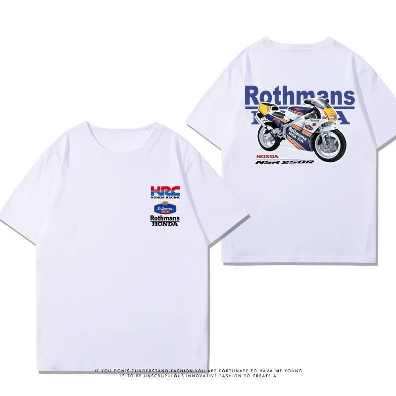 NSR250R-KV3 Classic Two-Stroke Nostalgic Motorcycle Memory Cotton Round-Neck Casual Short-Sleeved T-Shirt